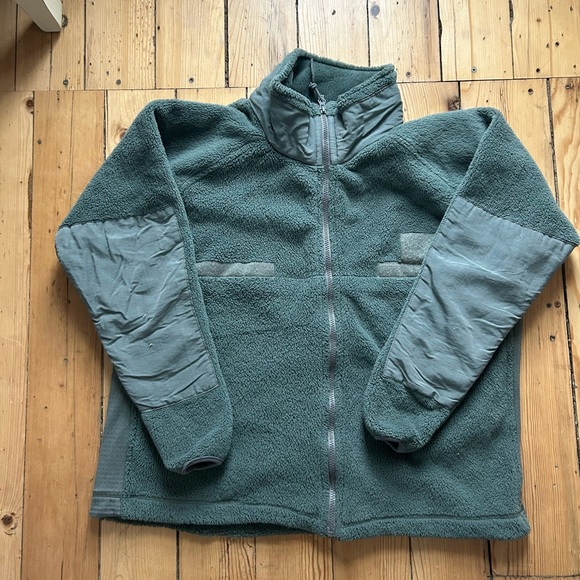 Polartec Other - Vintage Polartec Military Green Fleece Zip-Up Jacket